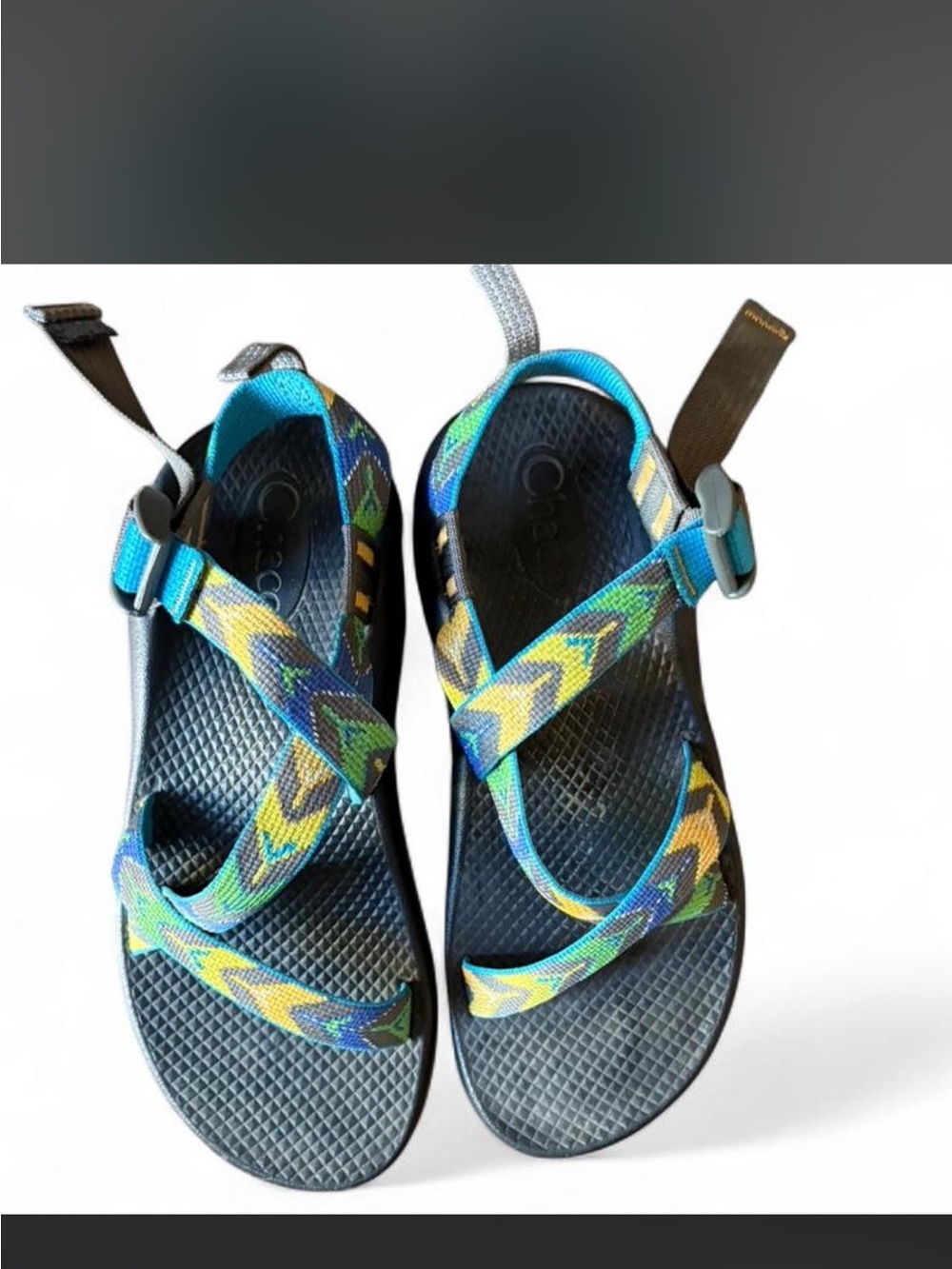 Chaco Classic Sandals - Blue/Green/Yellow size 6